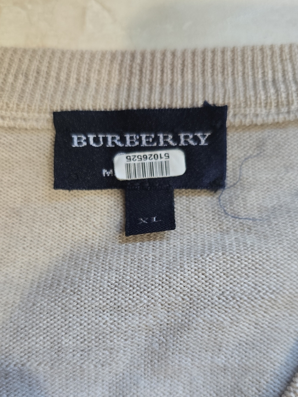 Burberry Men’s Cream Crewneck Sweater - Soft Neutral Knit
